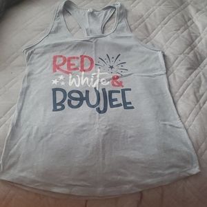 Red white and boujee tank